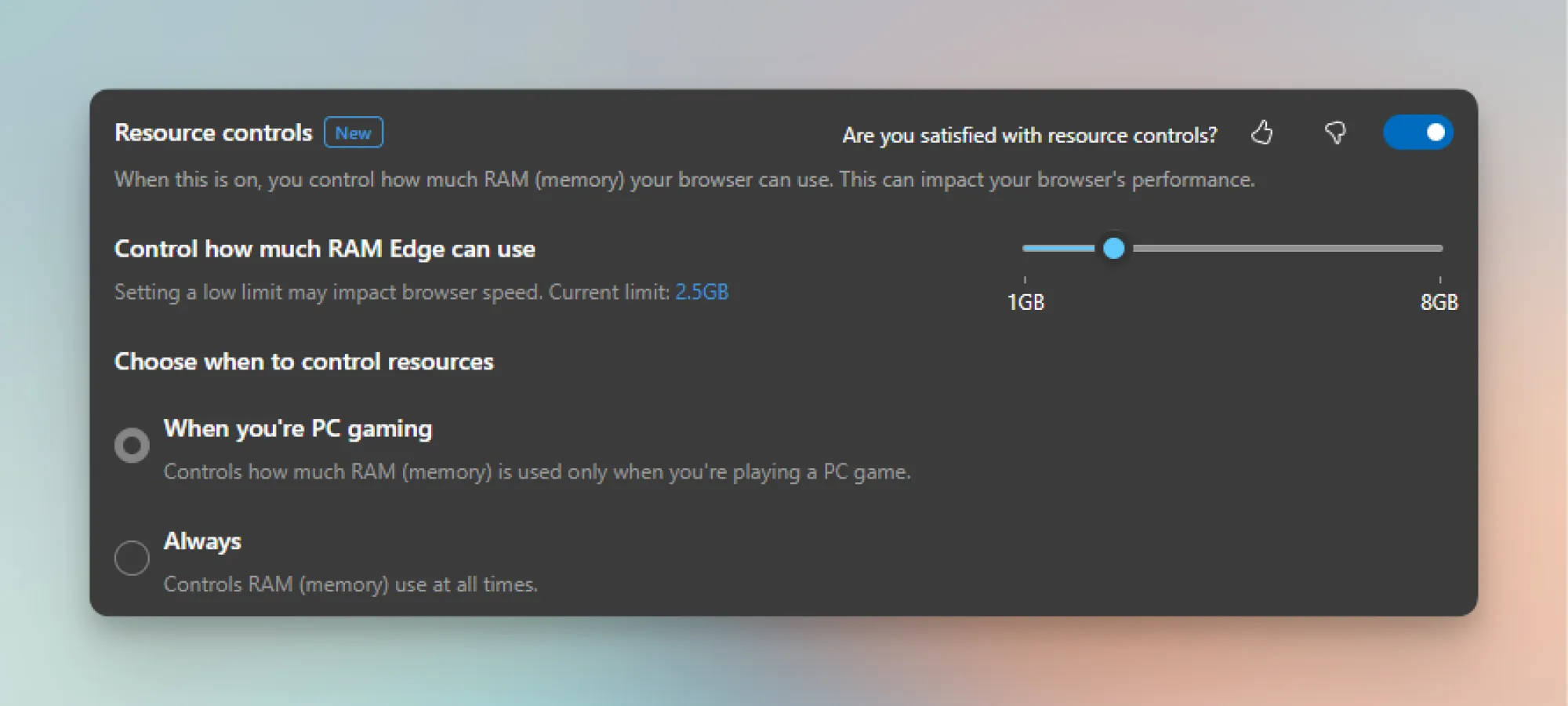 You Can Now Limit How Much RAM Microsoft Edge Eats Up While Gaming