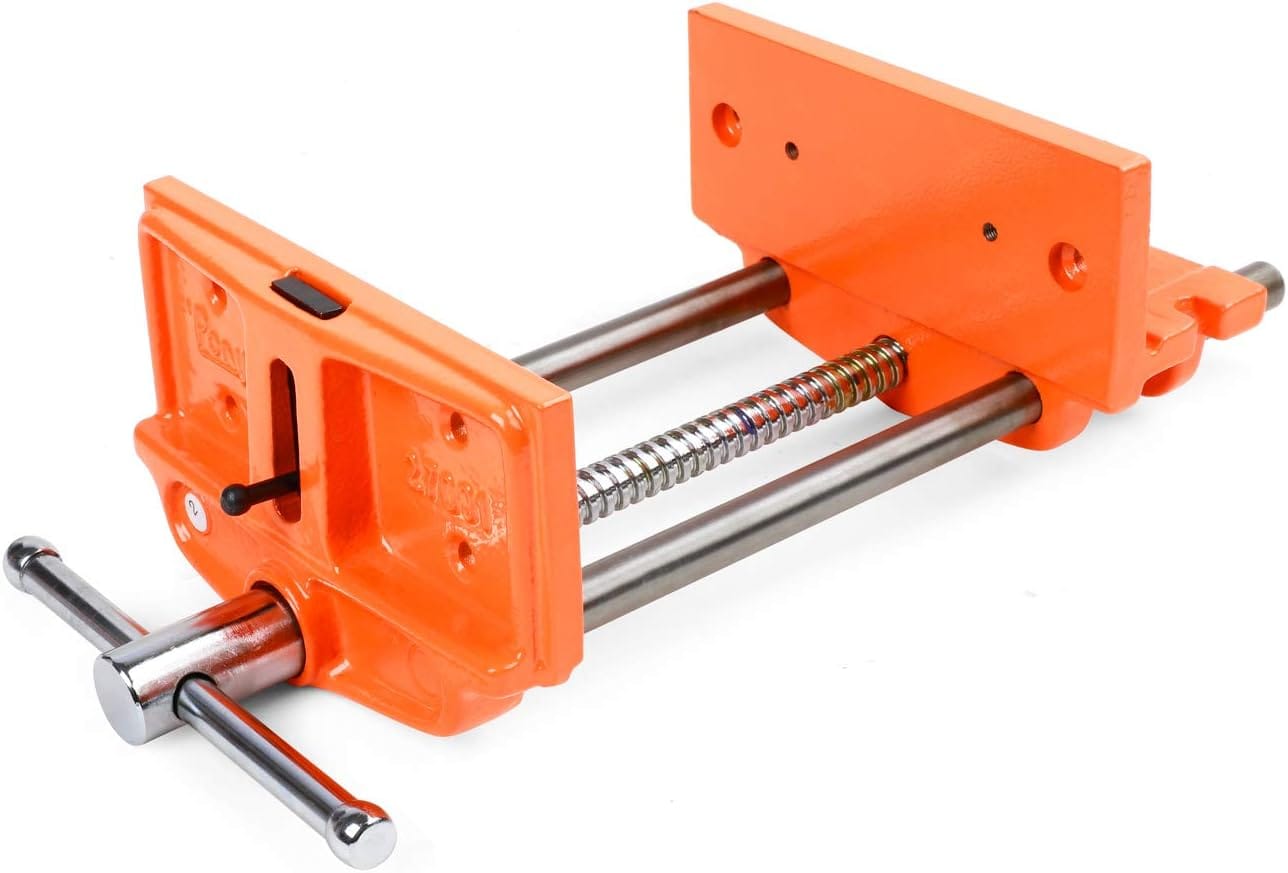 Pony Jorgensen 27091 Medium Duty Woodworker’s Vise, Orange, Grey, 9-Inch By 7-Inch