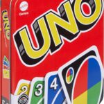 Mattel Games UNO Card Game for Family Night, Travel Game & Gift for Kids in a Collectible Storage Tin for 2 to 10 Players (Amazon Exclusive)