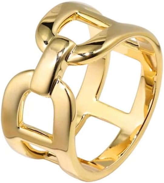 Chunky Chain Silk Scarf Clip for Women Girls Minimalist Silver Wide Band Statement Buckle Wrap Fashion Punk Link Shawl Scarves Clasp Dress Accessories Jewelry 14K Gold Plated