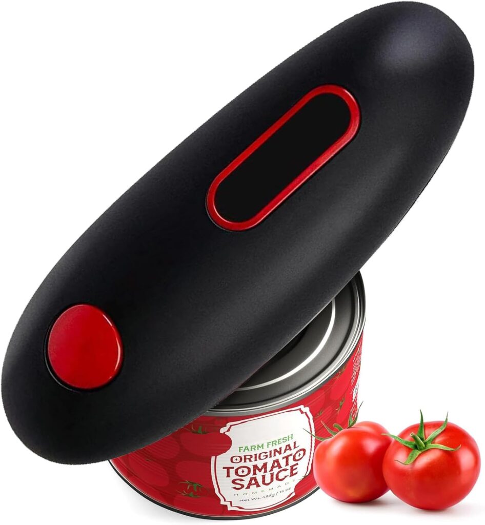 Electric Can Opener, No Sharp Edge Can Opene, One-Touch Electric Can Opener with Auto Shut,Best Kitchen Gadgets Electric Can Openers for Seniors with Arthritis,black3232