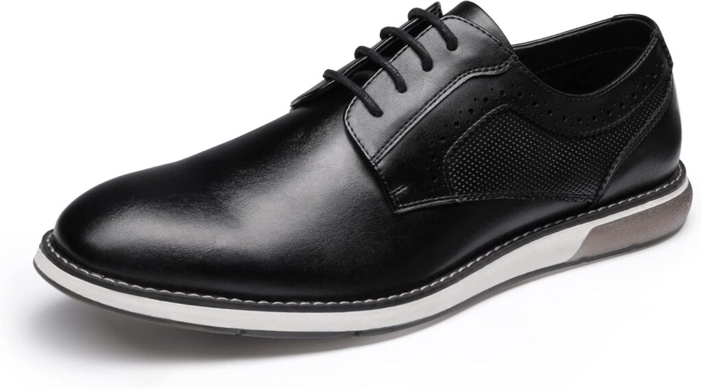 Bruno Marc Men’s Plain Toe Oxford Shoes Business Formal Derby Dress Sneakers Crossflex GentEdge