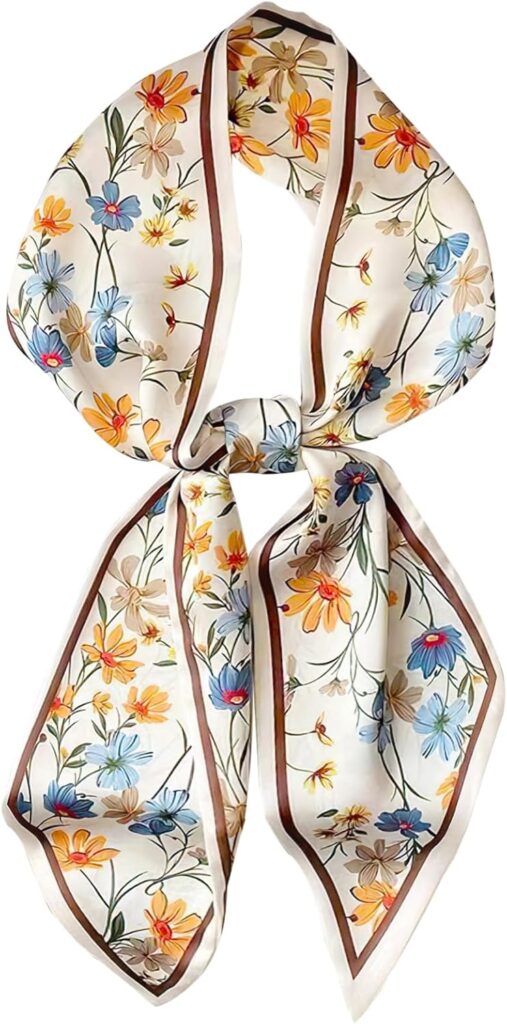 vimate Hair Scarf for Women Fashion Satin Silky Feeling Neck Scarf Bag Purse Scarf for Handbag Handle Etc