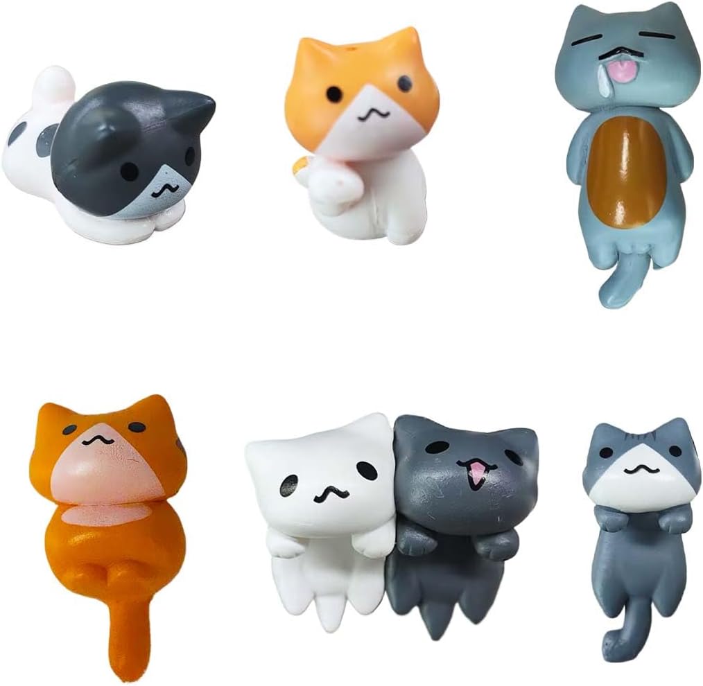 6PCS Car Cute Cat Decorations, Fun Car Rear View Mirror Ornaments, Cat Figurines Set Dashboard Decorations, Universal Auto Interior Accessories for Vehicle Home Desk Office (6PCS) 6PCS Car Cute Cat Decorations, Fun Car Rear View Mirror Ornaments, Cat Figurines Set Dashboard Decorations, Universal Auto Interior Accessories for Vehicle Home Desk Office (6PCS)