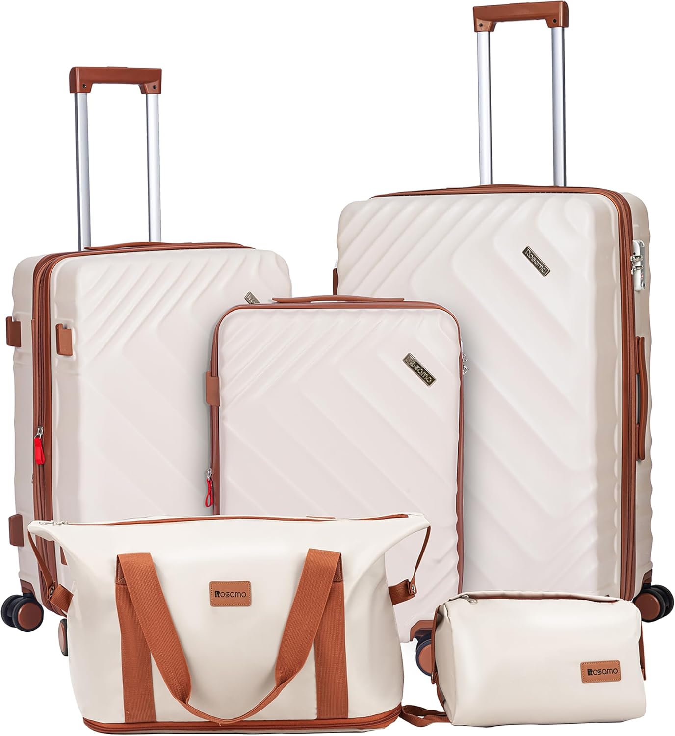 5 piece Luggage Set Expandable Suitcase 22x14x9 Airline Approved Carry on, ABS Hard Case Suitcases with Spinner Wheels, TSA Lock, Durable Waterproof Travel Set