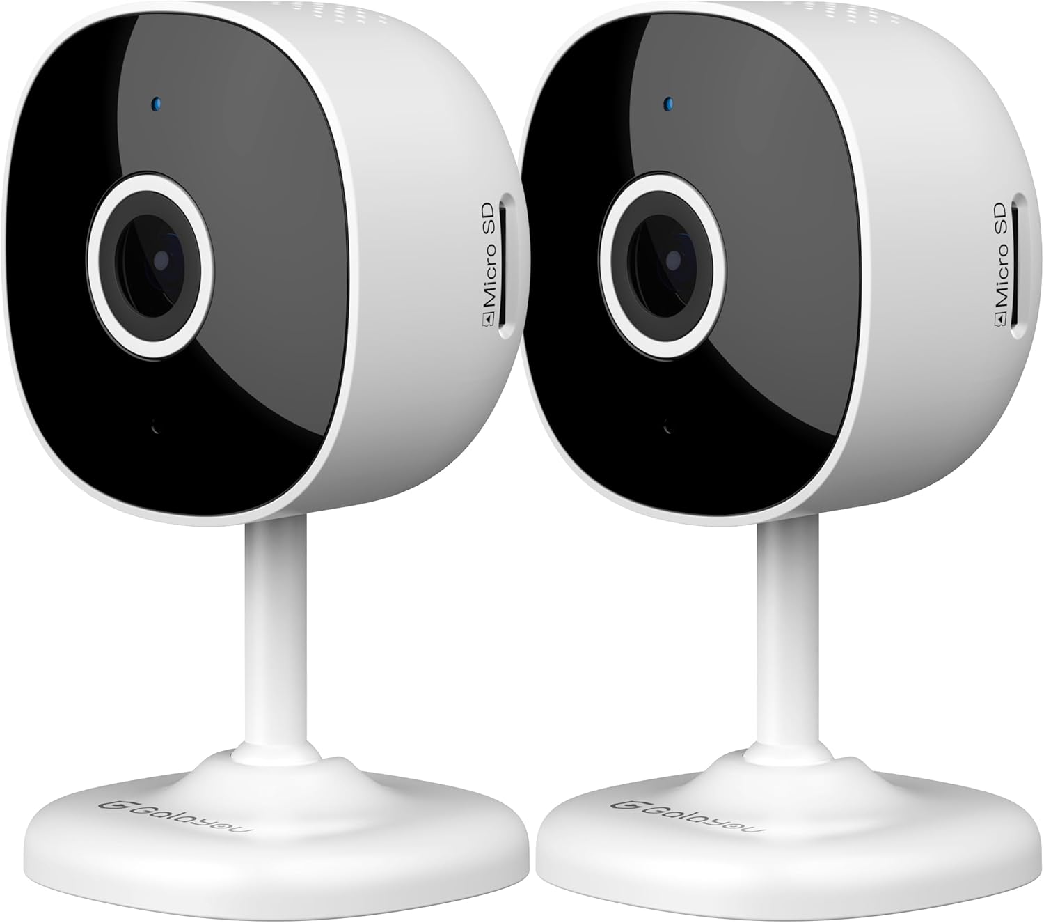Galayou Indoor Home Security Cameras – 2K WiFi Surveillance Camera with Two-Way Audio for Baby/Pet/Dog/Nanny, Smart Siren with Phone App, SD/Cloud Storage, Works with Alexa & Google Home G7-2PACK