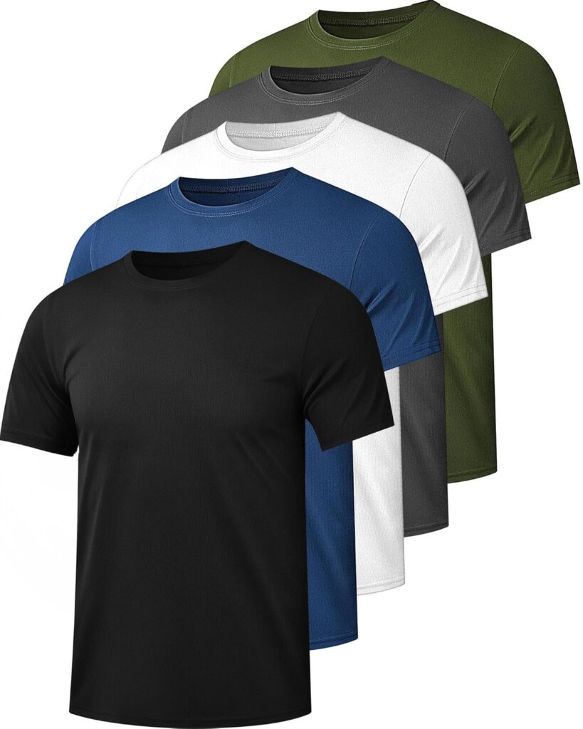 5 Pack Mesh Workout Shirts for Men Dry Fit Gym Shirts Quick Dry Athletic Short Sleeve T-Shirt Moisture Wicking 5 Pack Mesh Workout Shirts for Men Dry Fit Gym Shirts Quick Dry Athletic Short Sleeve T-Shirt Moisture Wicking