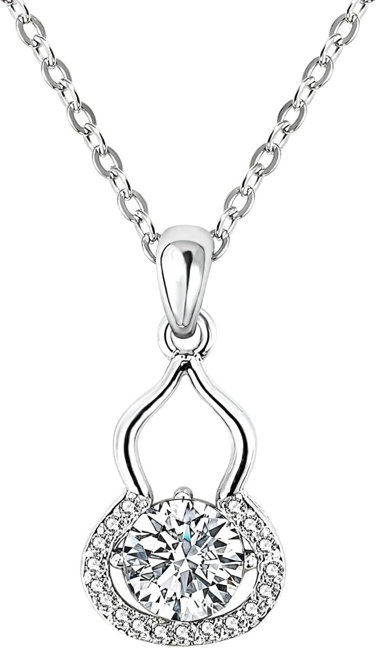 TFT Necklaces Jewelry Moissanite Pendant Sterling Silver Necklace For Women Gourd Pendant Necklace