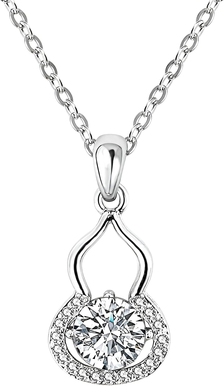 TFT Necklaces Jewelry Moissanite Pendant Sterling Silver Necklace For Women Gourd Pendant Necklace