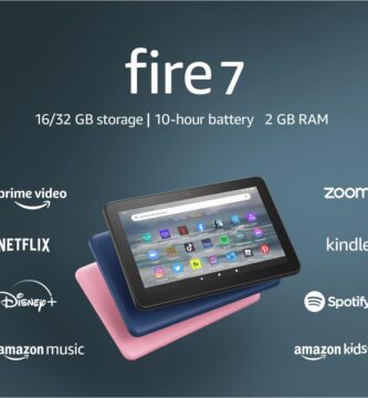 Like-New Amazon Fire 7 tablet (newest model) 7” display, read and watch, under with 10-hour battery life, 16 GB, Black Like-New Amazon Fire 7 tablet (newest model) 7” display, read and watch, under with 10-hour battery life, 16 GB, Black
