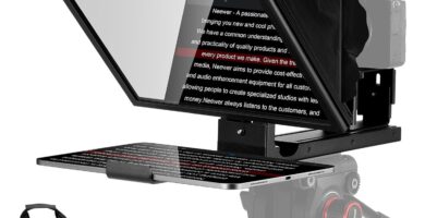 NEEWER Basics X12B Aluminum Alloy Liftable Teleprompter 12″ for iPad Tablet Phone DSLR Camera, No Assembly, Remote & App Control, Compatible with iOS Android, Pro for Online Teaching Live Streaming NEEWER Basics X12B Aluminum Alloy Liftable Teleprompter 12″ for iPad Tablet Phone DSLR Camera, No Assembly, Remote & App Control, Compatible with iOS Android, Pro for Online Teaching Live Streaming