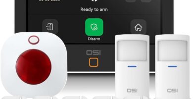 OSI Alarm System for Home Security (Gen 2)11 piece. DIY, Touch Screen, Motion Detection, Contact sensors, Wireless Siren, Remotes, Phone App, Compatible with Alexa, Continuous Updates,NO Monthly Fees OSI Alarm System for Home Security (Gen 2)11 piece. DIY, Touch Screen, Motion Detection, Contact sensors, Wireless Siren, Remotes, Phone App, Compatible with Alexa, Continuous Updates,NO Monthly Fees