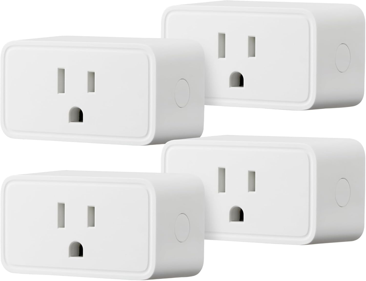 Amazon Basics Smart Plug, Works with Alexa Only, 2.4 GHz Wi-Fi, No Hub Required, 4-Pack, White
