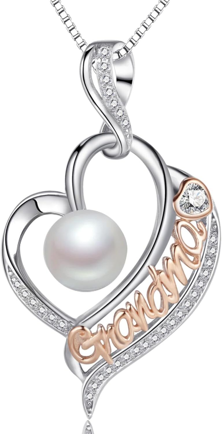 Mothers Day Gifts for Mom -Grandma Mom from Daughter Son, Gifts for Wife Nana Mother Birthday-Christmas Day for Women Her Jewelry Gift, Pearl Necklaces