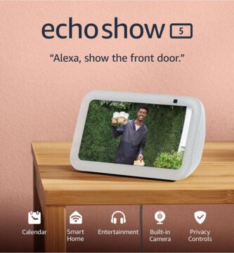 Amazon Echo Show 5 (newest model), Smart display with 2x the bass and clearer sound, Glacier White Amazon Echo Show 5 (newest model), Smart display with 2x the bass and clearer sound, Glacier White