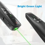 Clicker PowerPoint Presentation Wireless Presenter Remote, Green Laser Pointer for Computer Clickers, USB C A Project Power Point PPT Clicker for Mac Laptop Office, Slideshow Google Slide Advancer