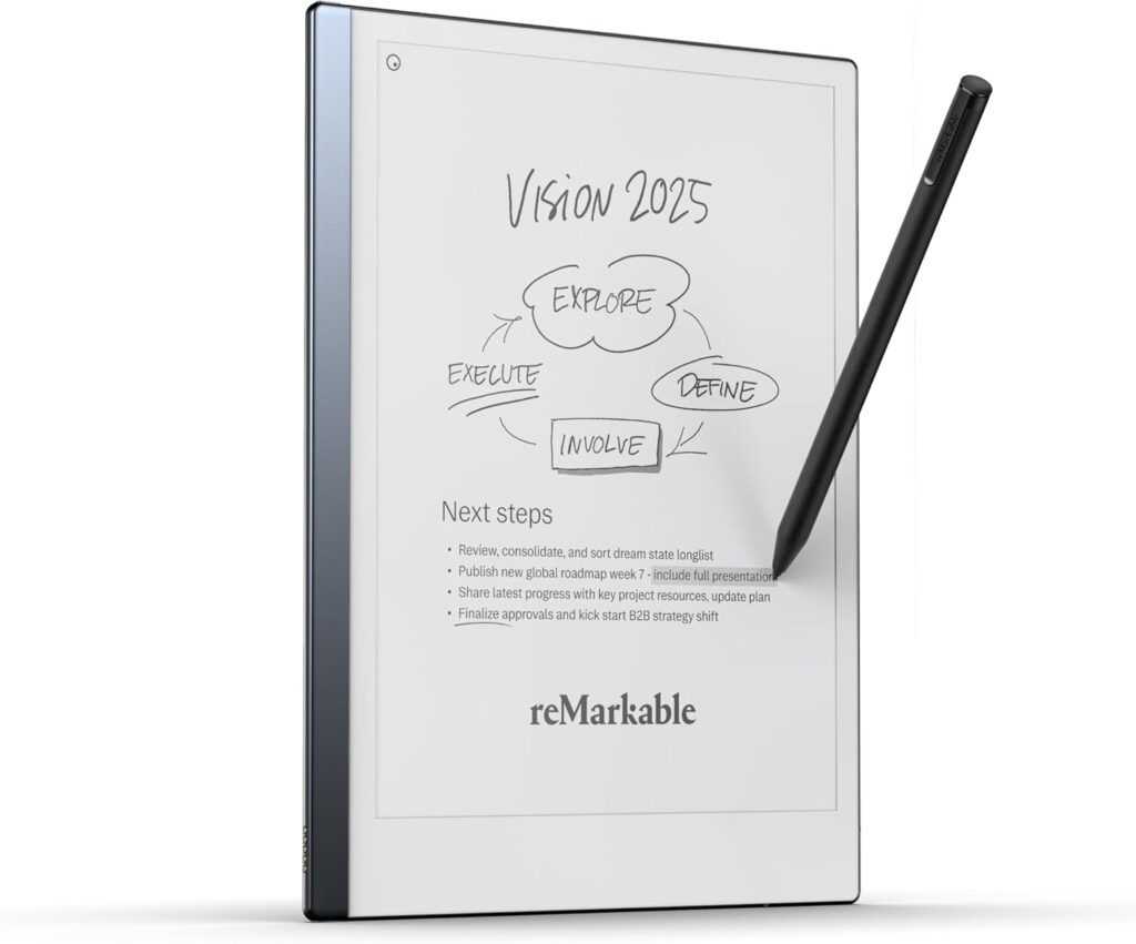 reMarkable Starter Bundle – reMarkable 2 is The Original Paper Tablet | Includes Black and White 10.3” Writing Tablet, Marker Plus Pen with Built-in Eraser