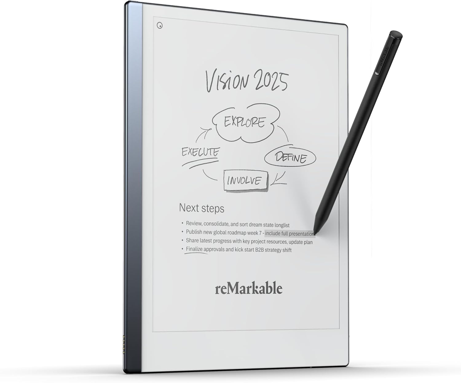 reMarkable Starter Bundle – reMarkable 2 is The Original Paper Tablet | Includes Black and White 10.3” Writing Tablet, Marker Plus Pen with Built-in Eraser