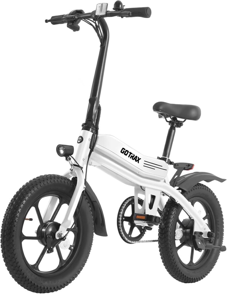 Gotrax S3 Electric Bike, 16×3.0 Fat Tire Electric Bicycle Adults, 750W Peak Motor, Max Range 25 Miles, Up to 20 Mph, Removable Battery, Adjustable Seat, Folding Electric Bike for Adults/Teens 13+