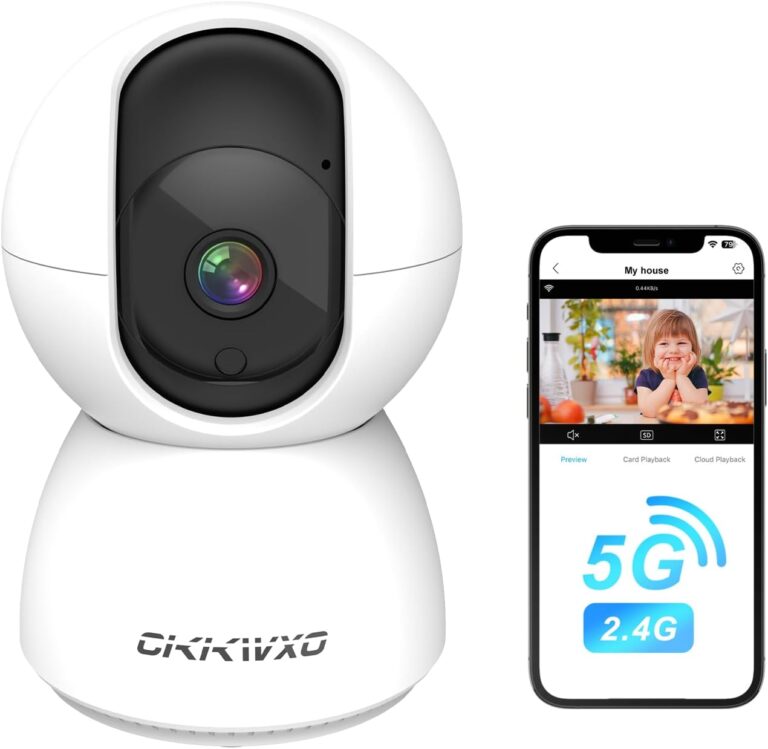 2.4&5GHz WiFi Indoor Security Camera,2K/3MP Camera for Home Security, 355° Pan/Tilt Pet Cam, IR Night Vision Baby Monitor, 2-Way Audio, Motion Tracking, Cloud & SD Card Storage
