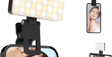 Sensyne Selfie Light, Rechargeable LED Fill Light Compatible with Cellphone, iPad, Laptop, Tablet for Selfies, TikTok, Live Streaming, Video Conference, Photography, Zoom Calls