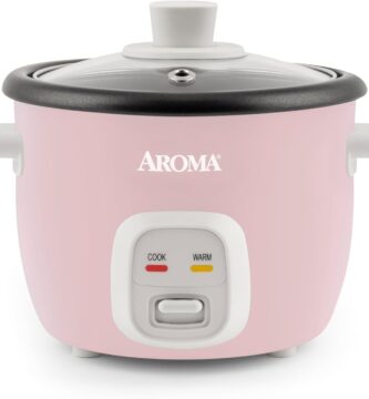 Aroma Housewares 4-Cups (Cooked) / 1Qt. Rice & Grain Cooker (ARC-302NGP), Pink Aroma Housewares 4-Cups (Cooked) / 1Qt. Rice & Grain Cooker (ARC-302NGP), Pink