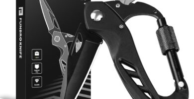 Multitool Carabiner with Pocket Knife, Stocking Stuffers Gifts for Men, EDC Carabiners with Folding Knives, Bottle Opener, Window Breaker and Screwdriver, Survival Gear for Camping Hiking Multitool Carabiner with Pocket Knife, Stocking Stuffers Gifts for Men, EDC Carabiners with Folding Knives, Bottle Opener, Window Breaker and Screwdriver, Survival Gear for Camping Hiking