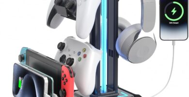 KDD Headset Stand with Charging Station – Detachable Controller Holder with 9 Light Modes – Rotatable Headphone Hanger with USB A&C Charger Ports – Earphone Hook for PC Gaming Accessories Storage KDD Headset Stand with Charging Station – Detachable Controller Holder with 9 Light Modes – Rotatable Headphone Hanger with USB A&C Charger Ports – Earphone Hook for PC Gaming Accessories Storage