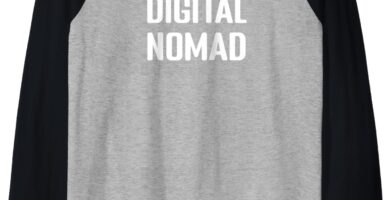 Digital Nomad World Travel Work Gear Raglan Baseball Tee Digital Nomad World Travel Work Gear Raglan Baseball Tee