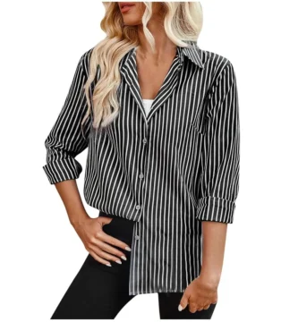 Astylish Womens V Neck Roll up Sleeve Button Down Blouses Tops Astylish Womens V Neck Roll up Sleeve Button Down Blouses Tops