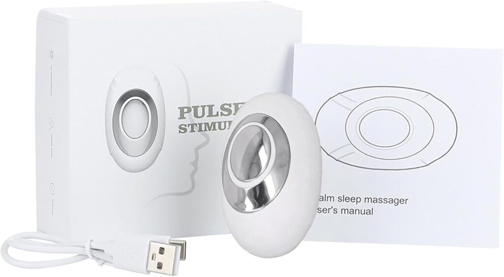 Sleep Aid Device, Handheld Portable 2 Modes Sleep Devices, Sleep Instrument, Improve Deep Sleep, Relieve Stress, Help, Sleep Aid Machine for Pressure Anxiety Fast Asleep, Easy to Carry (White)