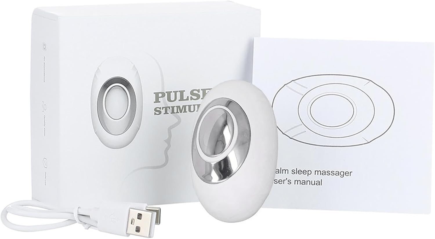 Sleep Aid Device, Handheld Portable 2 Modes Sleep Devices, Sleep Instrument, Improve Deep Sleep, Relieve Stress, Help, Sleep Aid Machine for Pressure Anxiety Fast Asleep, Easy to Carry (White)