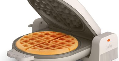 bella Flip-n-Store Waffle Maker with EverGood⢠Ceramic Nonstick Coating, Fits-anywhere⢠Kitchenware, Power Indicator Light, Cool Touch Handle & Cord Wrap, 7â Wide & 1″ Deep Plates, 1000 Watt, Oatmilk bella Flip-n-Store Waffle Maker with EverGood⢠Ceramic Nonstick Coating, Fits-anywhere⢠Kitchenware, Power Indicator Light, Cool Touch Handle & Cord Wrap, 7â Wide & 1″ Deep Plates, 1000 Watt, Oatmilk