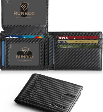 RUNBOX Wallet for Men Slim Rfid Leather 2 ID Window With Gift Box RUNBOX Wallet for Men Slim Rfid Leather 2 ID Window With Gift Box