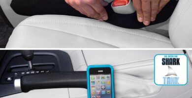 Drop Stop – The Original Patented Car Seat Gap Filler (As Seen On Shark Tank) – Between Seats Console Organizer, Set of 2 and Slide Free Pad and Light Drop Stop – The Original Patented Car Seat Gap Filler (As Seen On Shark Tank) – Between Seats Console Organizer, Set of 2 and Slide Free Pad and Light