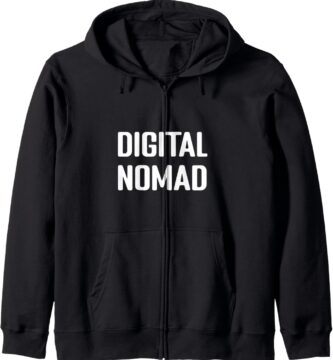 Digital Nomad World Travel Work Gear Zip Hoodie Digital Nomad World Travel Work Gear Zip Hoodie