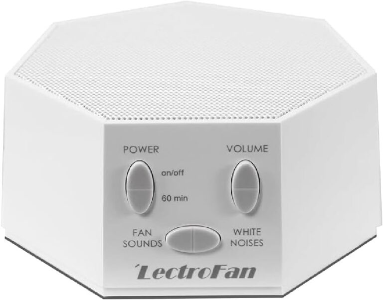 Adaptive Sound Technologies LectroFan Classic White Noise Machine – Global Power Edition with Adaptors for US, UK & EU – 20 Non-Looping Fan & White Noise Variations – White