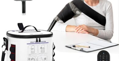 Cold Therapy Machine for Shoulder with Programmable Timer, Portable Ice Machine for Shoulder After Surgery, Lightweight Replacement Recovery System, Cryotherapy Pain Relief w/Compression Pad