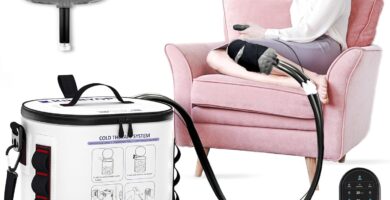 Cold Therapy Machine with Programmable Timer, Portable Ice Machine for Knee After Surgery, Knee Replacement Recovery System, Cryotherapy Pain Relief w/Compression Pad