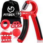 FitBeast Grip Strengthener Forearm Strengthener Hand Grips Strengthener Kit – 5 Pack Adjustable Resistance