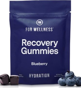 For Wellness Recovery Gummies Hydrate | Blueberry Electrolyte & Antioxidant Supplements for Hydration, Energy & Post-Workout Performance | Vegan, Non-GMO, 30 Count