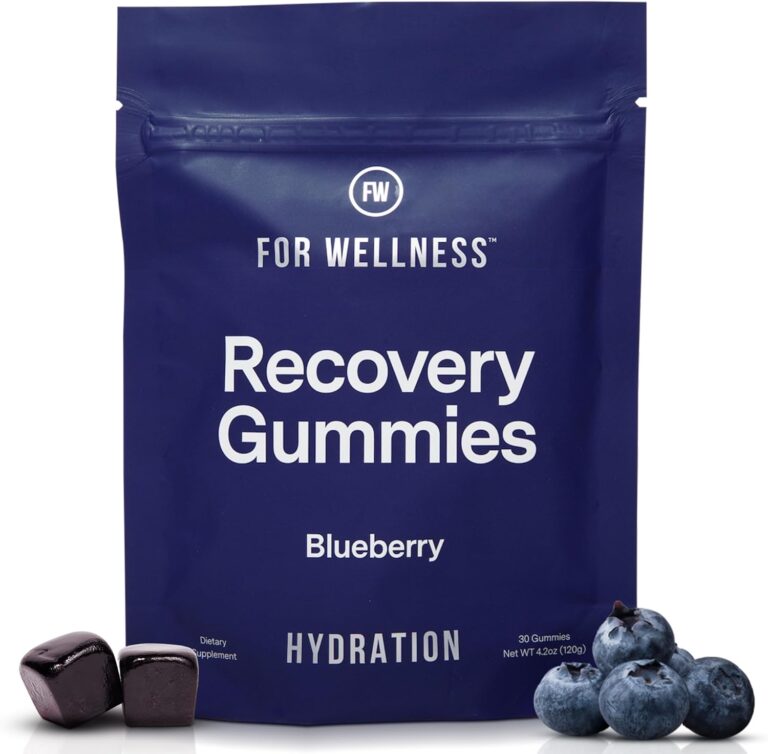 For Wellness Recovery Gummies Hydrate | Blueberry Electrolyte & Antioxidant Supplements for Hydration, Energy & Post-Workout Performance | Vegan, Non-GMO, 30 Count