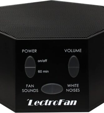 Adaptive Sound Technologies LectroFan Classic White Noise Machine – Compact Sleep Sound Machine for Bedroom, Travel, Study and More – 20 Non-Looping Fan & White Noise Variations – Black