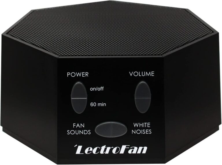 Adaptive Sound Technologies LectroFan Classic White Noise Machine – Compact Sleep Sound Machine for Bedroom, Travel, Study and More – 20 Non-Looping Fan & White Noise Variations – Black