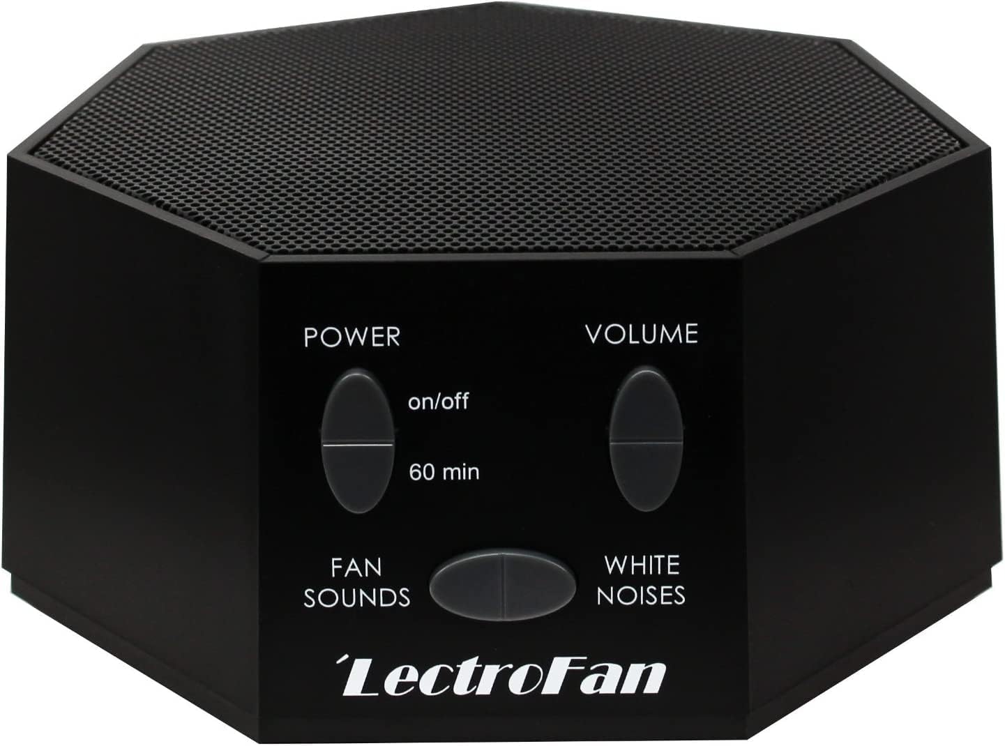 Adaptive Sound Technologies LectroFan Classic White Noise Machine – Compact Sleep Sound Machine for Bedroom, Travel, Study and More – 20 Non-Looping Fan & White Noise Variations – Black