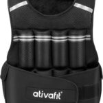 Ativafit Adjustable Weighted Vest Women Men with Reflective Design 2 4 6 8 10 12 14 16 18 20 22 Lbs Running Vest for Strength Training, Walking, Jogging, Weightlifting, Running Men Women Kids 2-22 Lbs