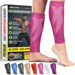 BLITZU Calf Compression Sleeve for Men & Women Footless Compression Socks Support Runners Leg Sleeve Shin Splints Pain Relief