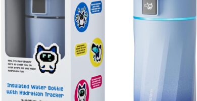 BOOST Smart Water Bottle with Reminder & Tracker, 16oz Kids Water Bottle for School, DIY Refrigerator Magnets, BPA-Free Vacuum Insulated Stainless Steel, Ideal Gift for Christmas, New Year