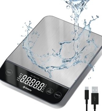 Etekcity Digital Food Kitchen Scale, Grams and Oz for Weight Loss, Baking and Cooking, 0.05oz/1g Precise Graduation,5 Weight Units, IPX6 Waterproof, USB Rechargeable,304 Stainless Steel-Silver, 22lb