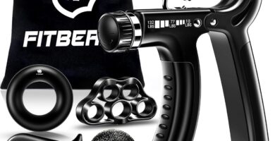 FitBeast Grip Strengthener Forearm Strengthener Hand Grips Strengthener Kit – 5 Pack Adjustable Resistance